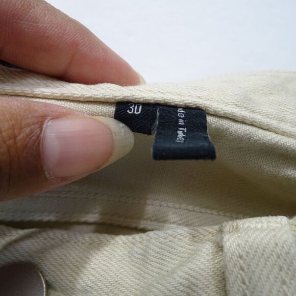 Theory Skinny Fit Beige Denim Jeans Men Size 30 Zipper Fly 5-Pocket Stretch - Picture 6 of 14